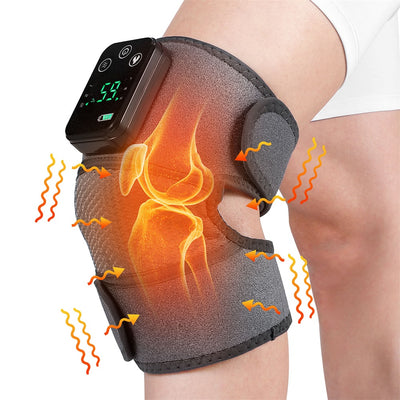 Fivali Knee Brace with Heating Massage-KBF072-01-Grey