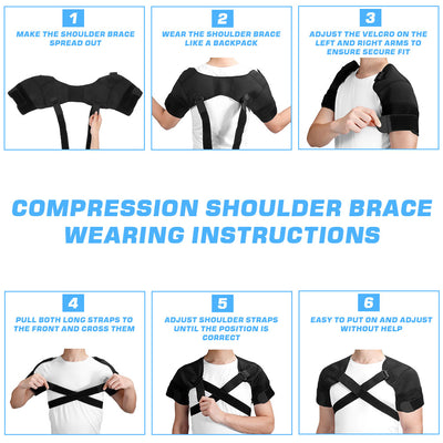 Fivali Compression Shoulder Brace-SBF058-01-Black-Wear