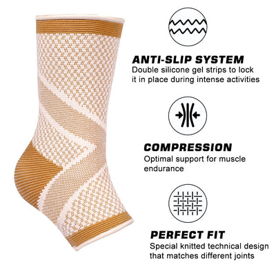 Fivali Ankle Sleeve-ABF082-01-Beige-M