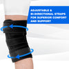 Fivali Sports Knee Brace-KBF042-01-Black-7XL/8XL