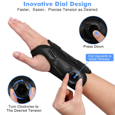 Fivali Wrist Brace for Sprain-WBF047-01-Open-Black-01