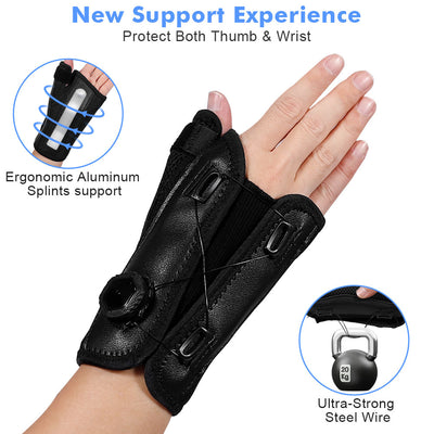 Fivali Wrist Brace for Sprain-WBF047-01-Open-Black-02